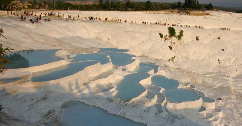 pamukkale snow-white travertines