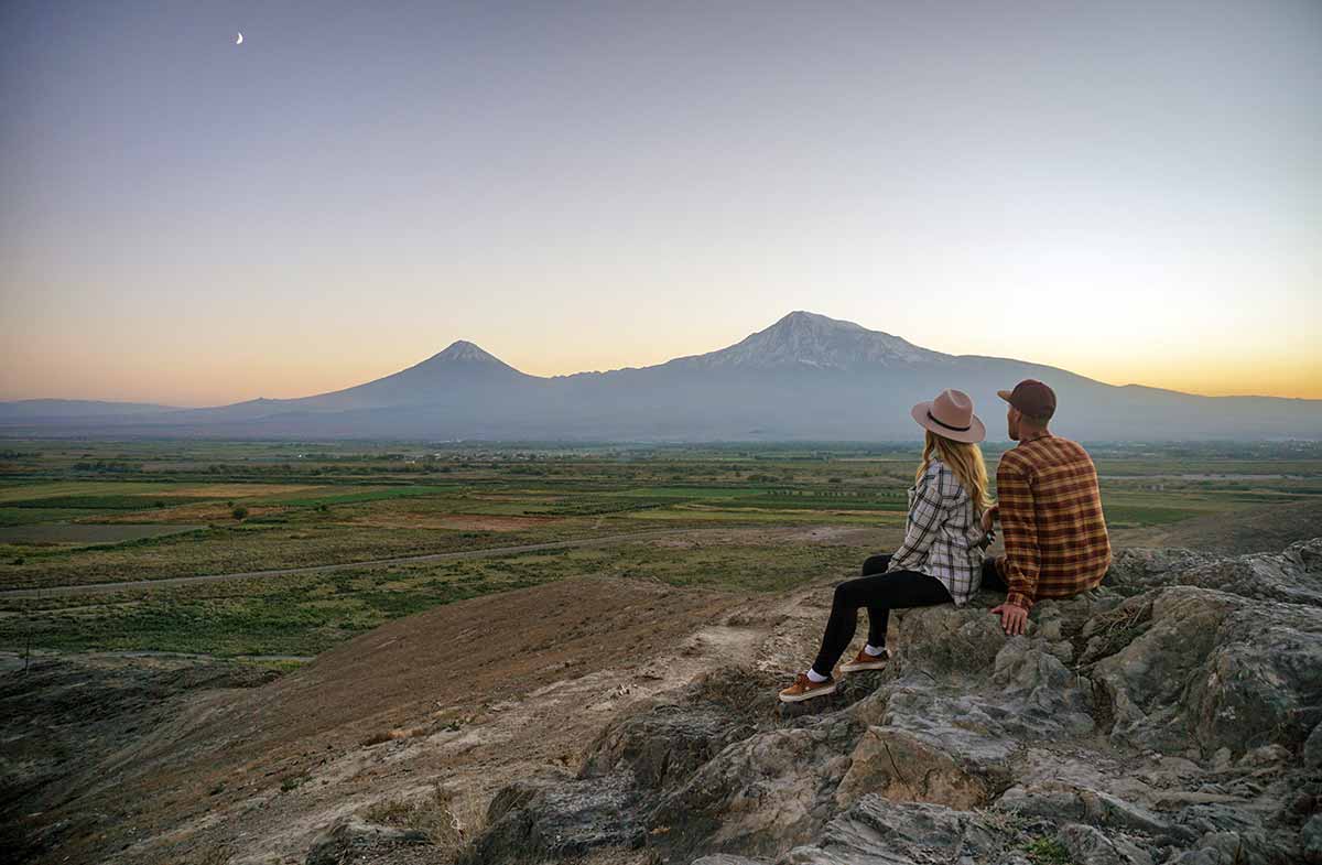 Couple Look Ararat Mount
