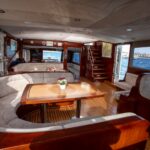 inside of private yacht