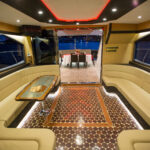 inside of private yacht
