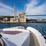 deck of private yacht in bosphorus