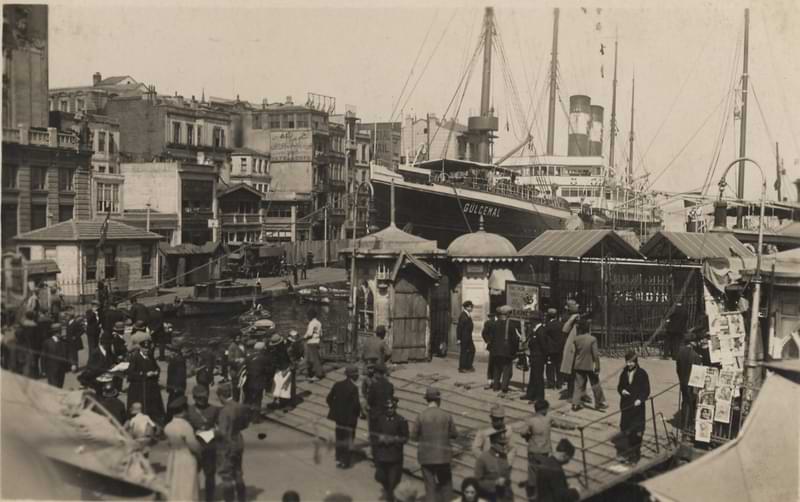 Historic harbour-old Karakoy Port Istanbul