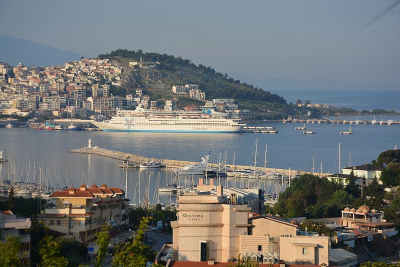 Huge cruise ship docking to the Kusadasi Cruise Port Shore excursions 