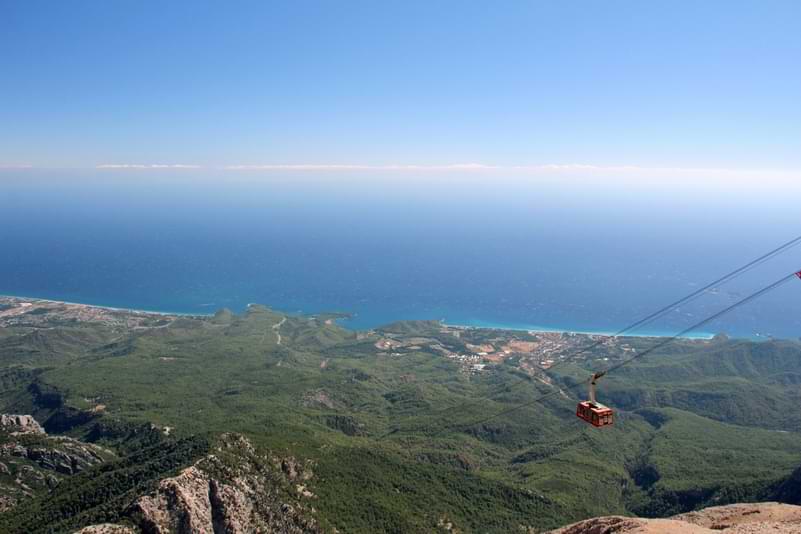 sea and mounts from Olympos Cable Car price teleferik fee