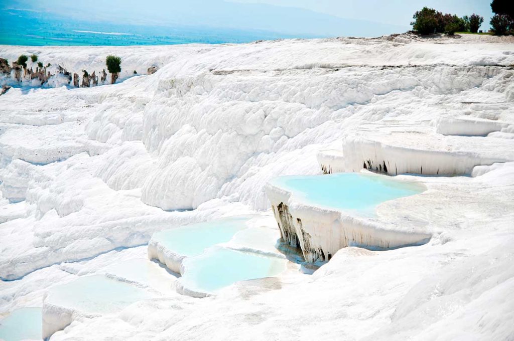 View Pamukkale in Turkey