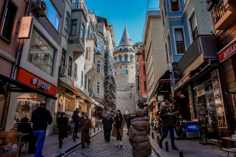 galata tower Istanbul street wear in turkey