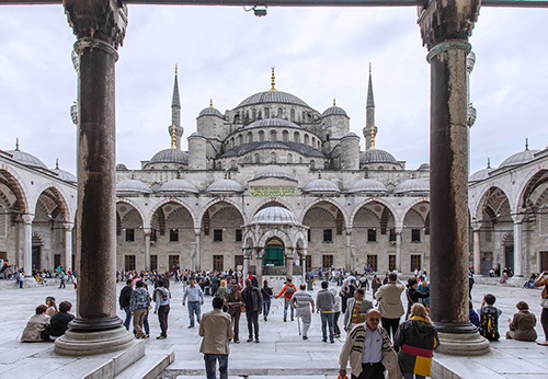 Sacrifice eid day on Blue Mosque- Istambul