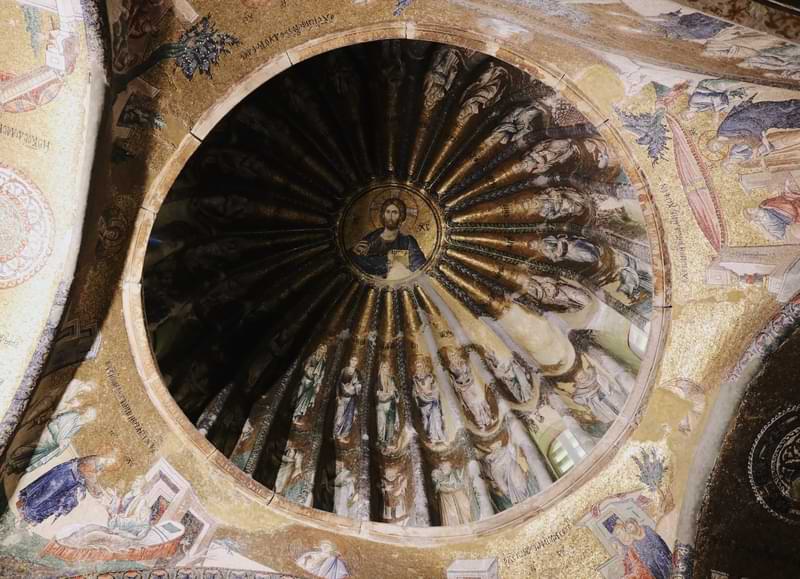 Breathtaking Byzantine mosaics of the 14th century at the Chora Church ( chora monastery ), Istanbul