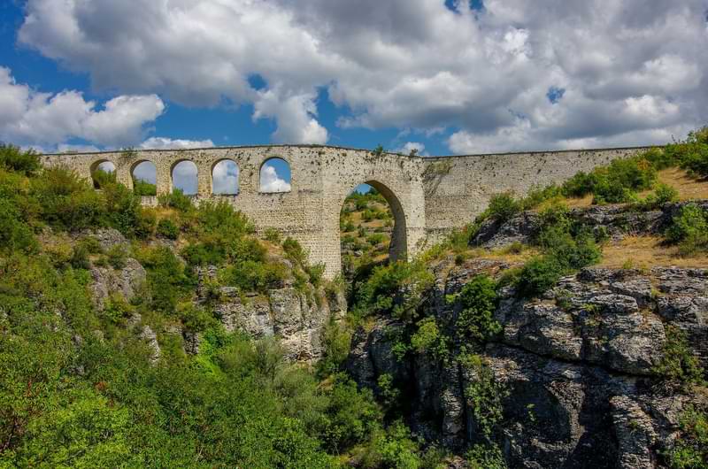 incekaya aqueduct over tokatli stream and green valley
